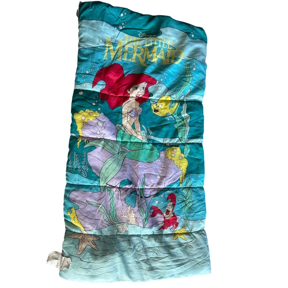 Vintage Disney 90s The Little Mermaid Sleeping Bag Ariel